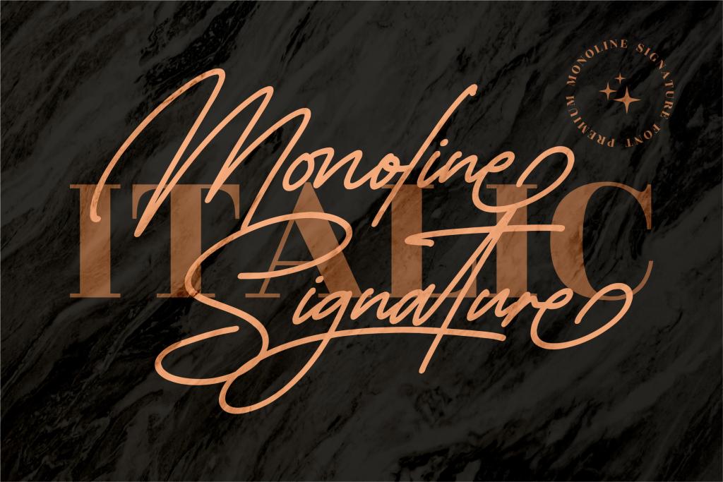 Monoline Signature illustration 3