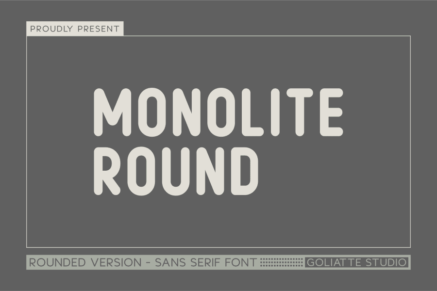 Rounded Informal Font Monolite Round Font · 1001 Fonts