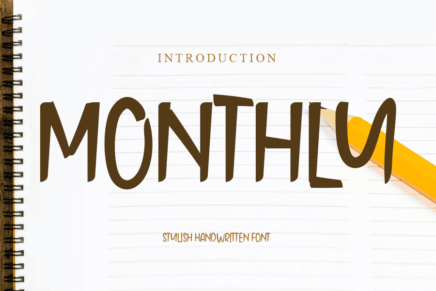 MONTHLY Font · 1001 Fonts