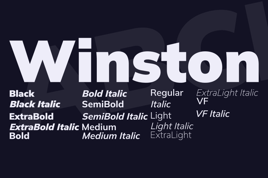 Winston Font Family · 1001 Fonts