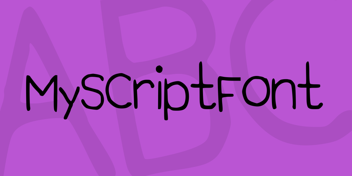 MyScriptFont Font · 1001 Fonts