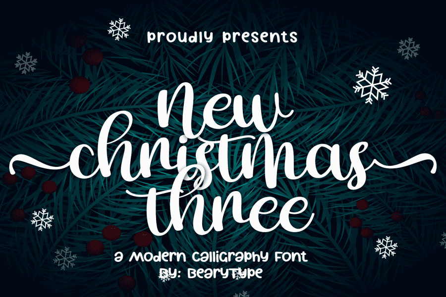 New Christmas Three Font · 1001 Fonts