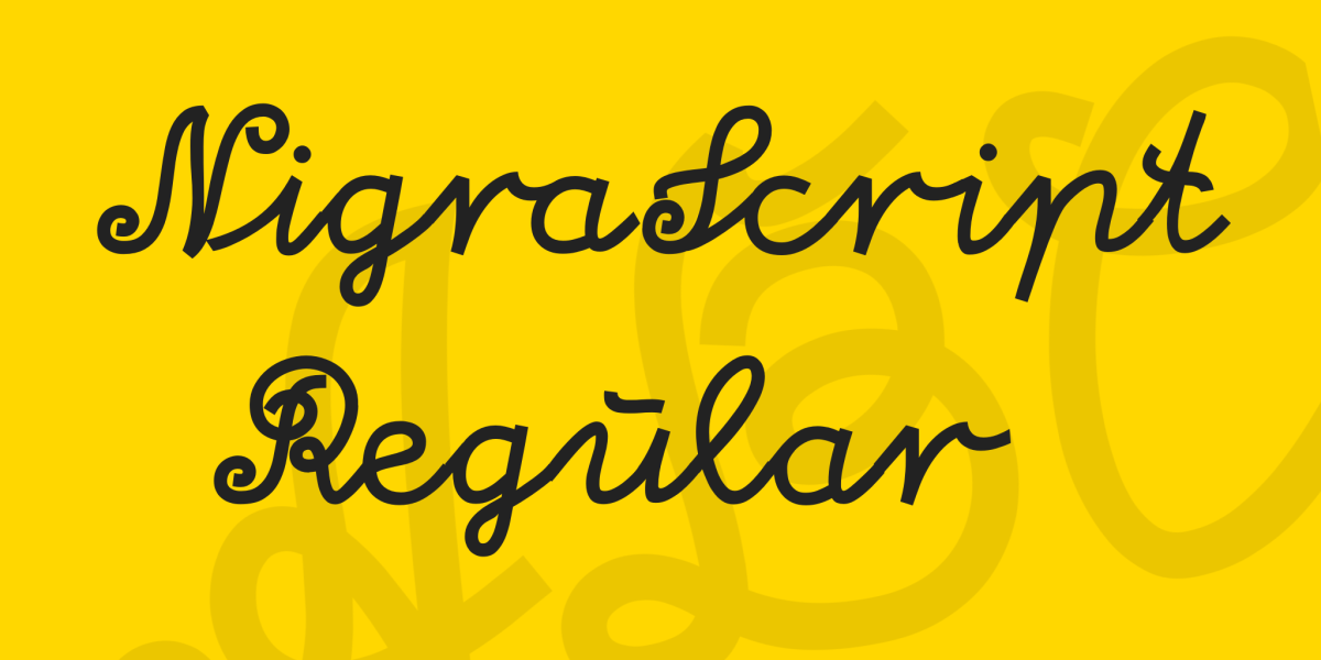 NigraScript Font · 1001 Fonts