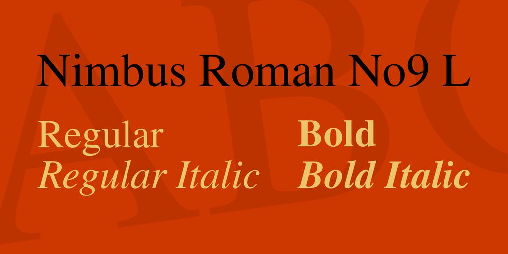 Nimbus Roman No9 L illustration 1