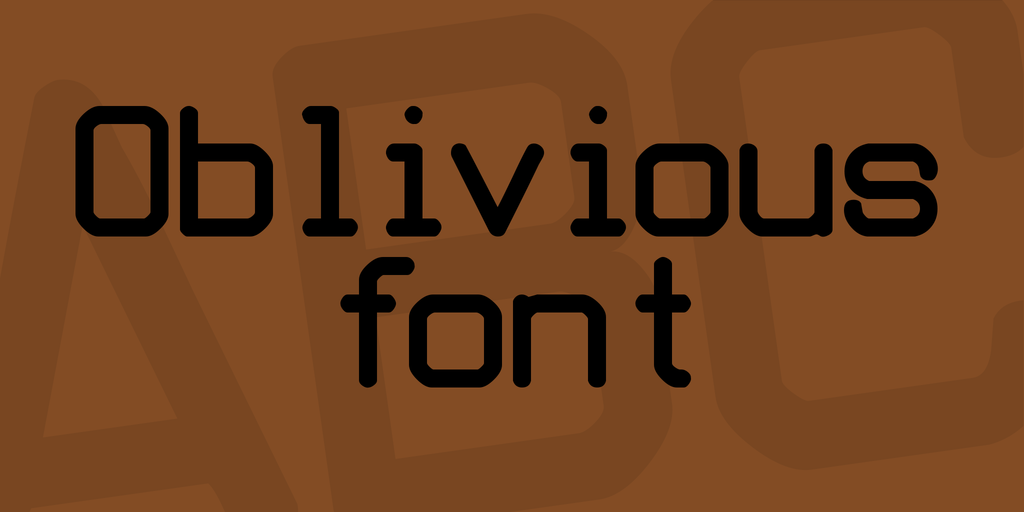 Oblivious font illustration 1