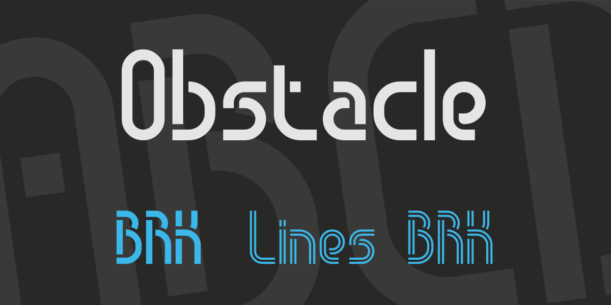 Obstacle Font Family · 1001 Fonts