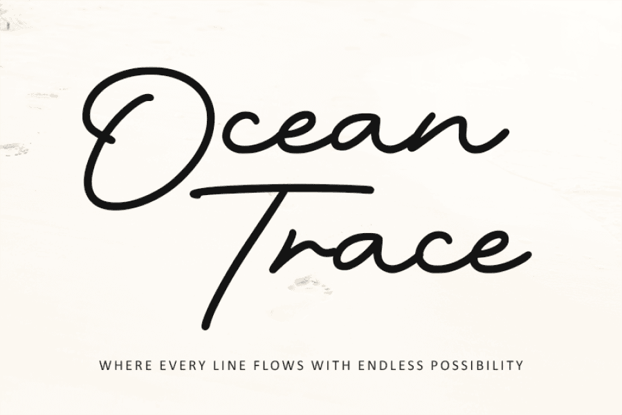 Ocean Trace-Personal use Font · 1001 Fonts