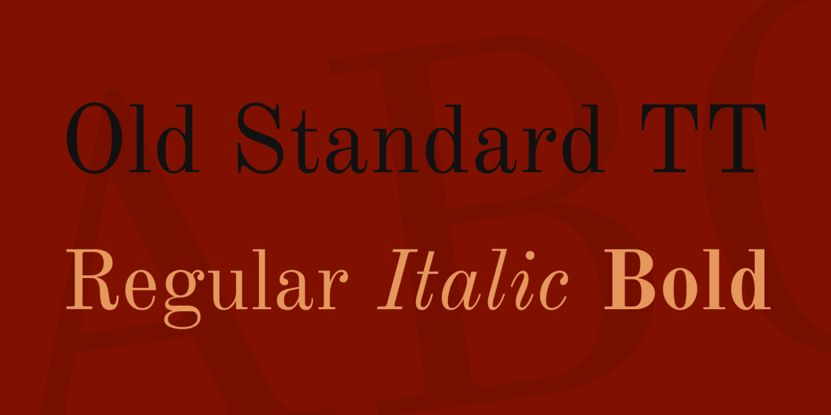 old standard tt font download for illustrator