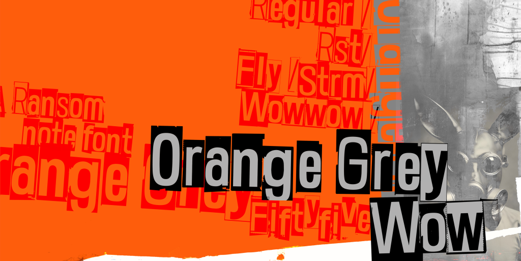 Orange Grey Wow illustration 3
