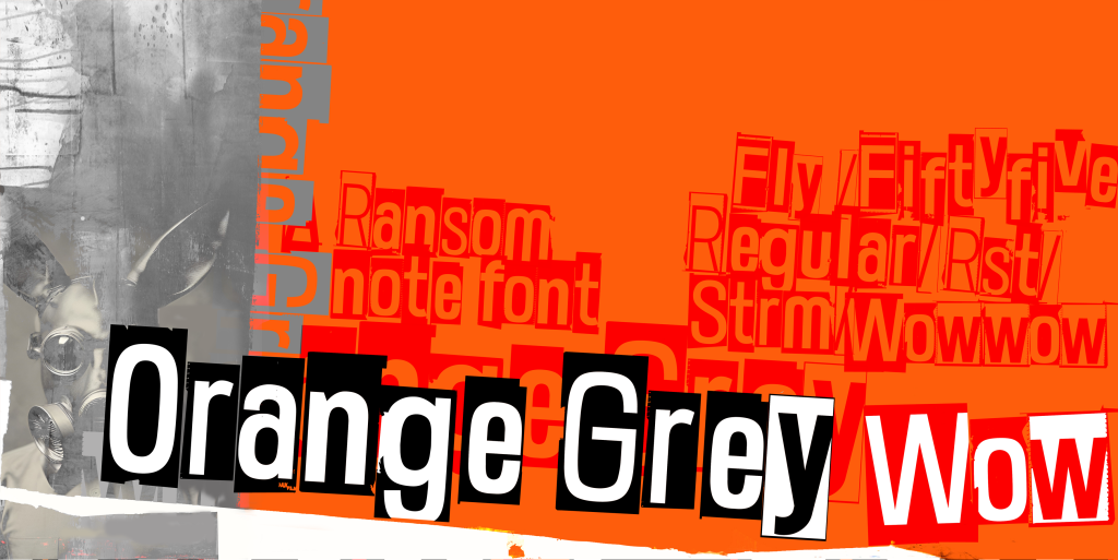 Orange Grey Wow illustration 5