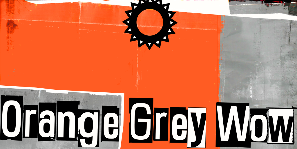 Orange Grey Wow illustration 6