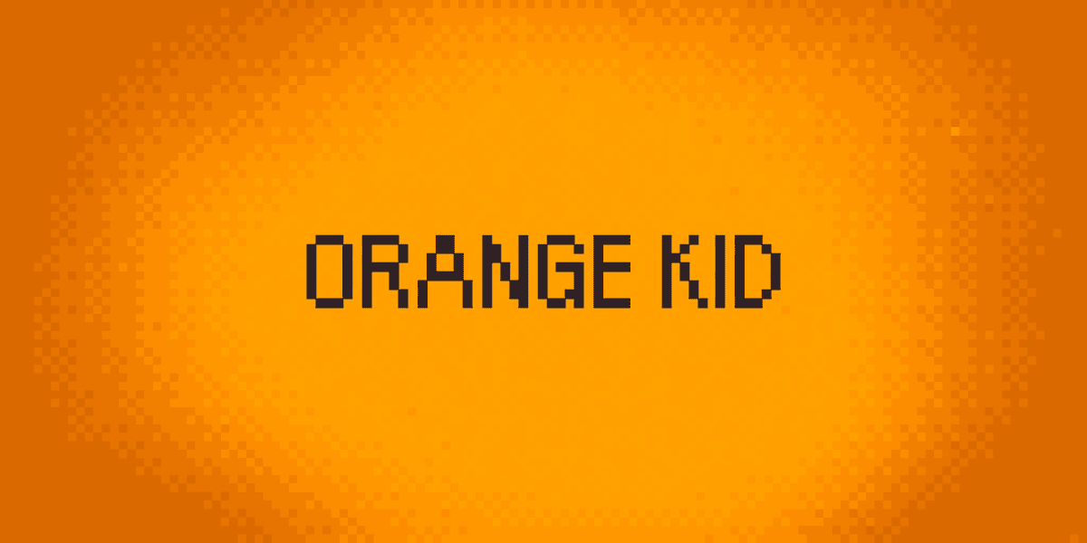 20 Free Bitmap Fun Game Retro - Orange Kid Font 2 Large