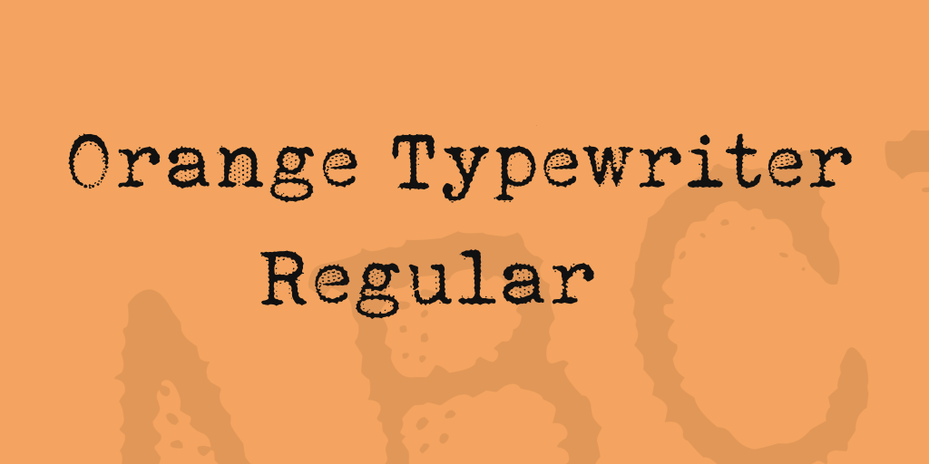 Orange Typewriter illustration 13