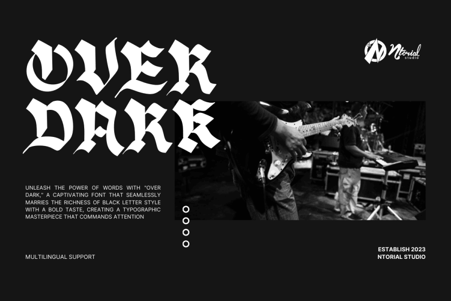 Over Dark Font · 1001 Fonts