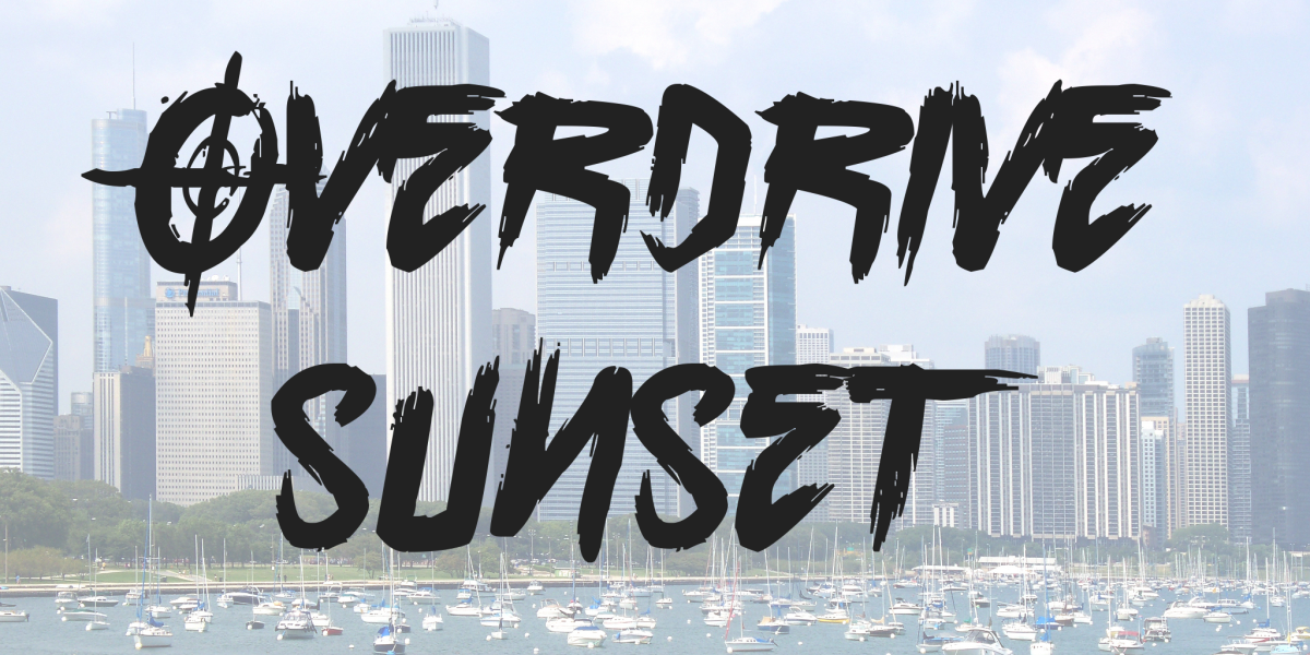 Free font Overdrive Sunset by NALGames