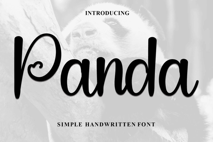 Panda Script Font Panda Font · 1001 Fonts