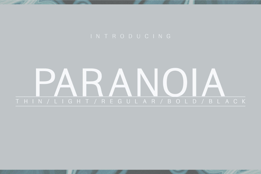 Paranoia Font Family · 1001 Fonts