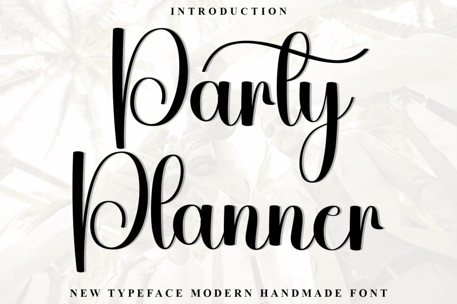 Party. Font Script Party Planner Font · 1001 Fonts