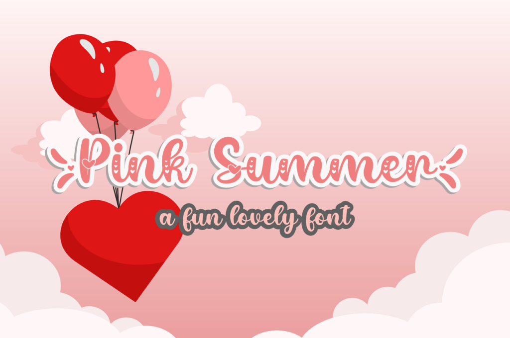 Pink Summer DemoFont illustration 2