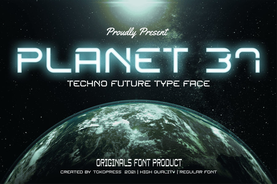 Planet 37 Font · 1001 Fonts