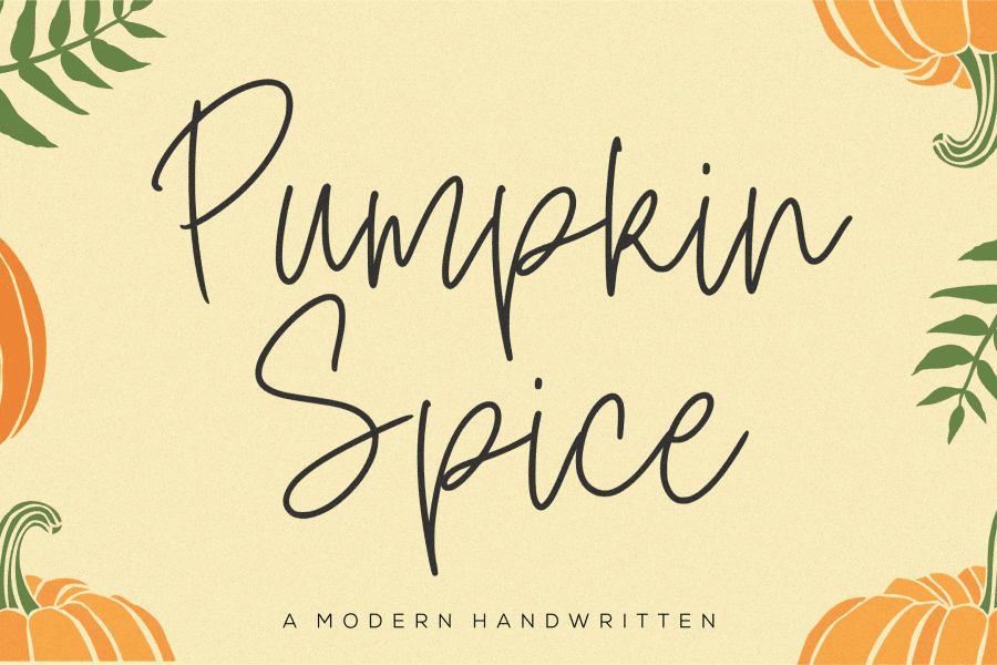 Spice Font Lettering Pumpkin Spice Font · 1001 Fonts