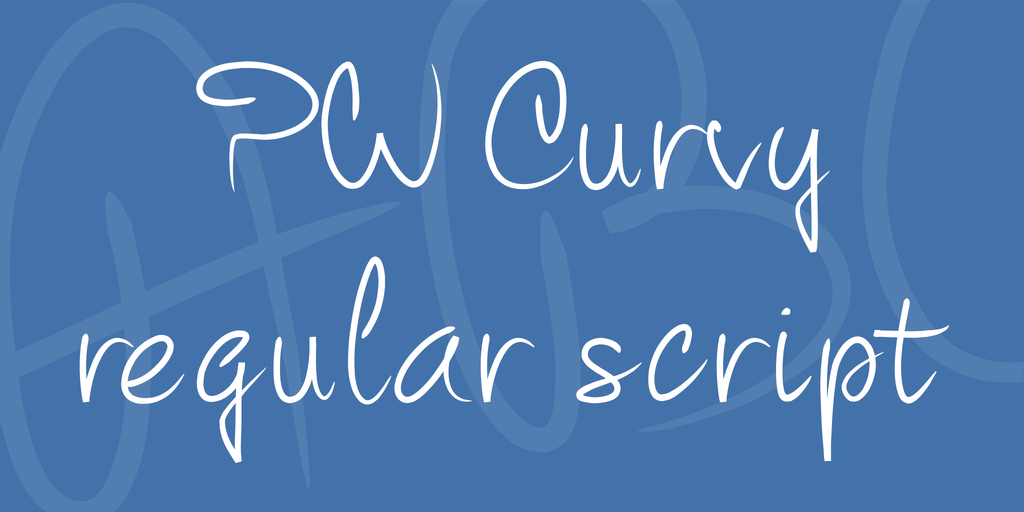 PW Curvy regular script illustration 1