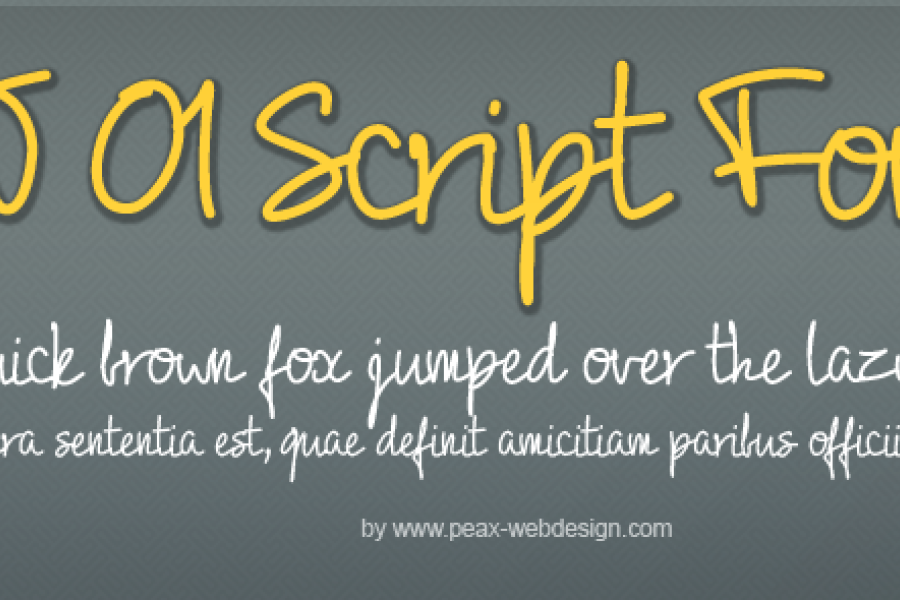 PW01Script Font · 1001 Fonts