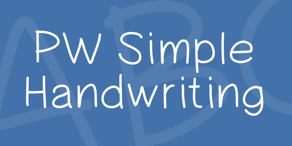 PW Simple Handwriting illustration 1