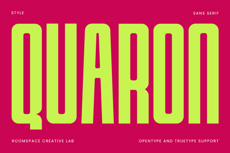 Quexon Lettering Design Quaron Font Family · 1001 Fonts