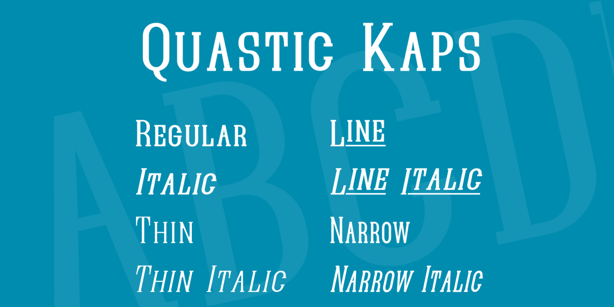 Quastic Kaps Font Family · 1001 Fonts