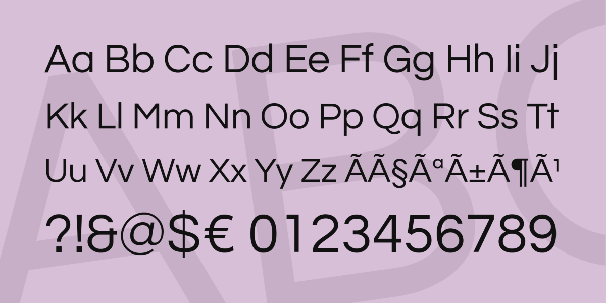 Bảng kí tự font Questrial 