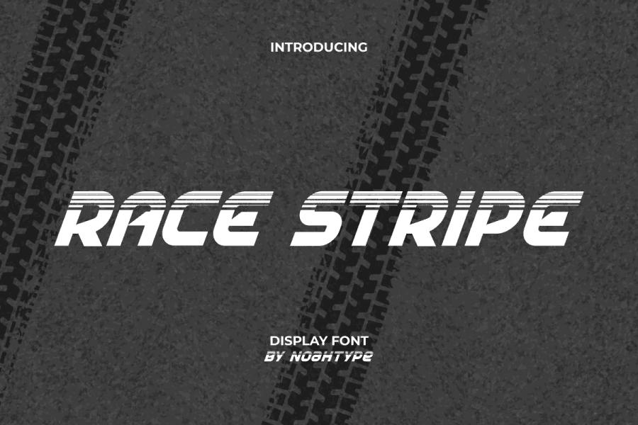 Race stripe demo font 1001 fonts