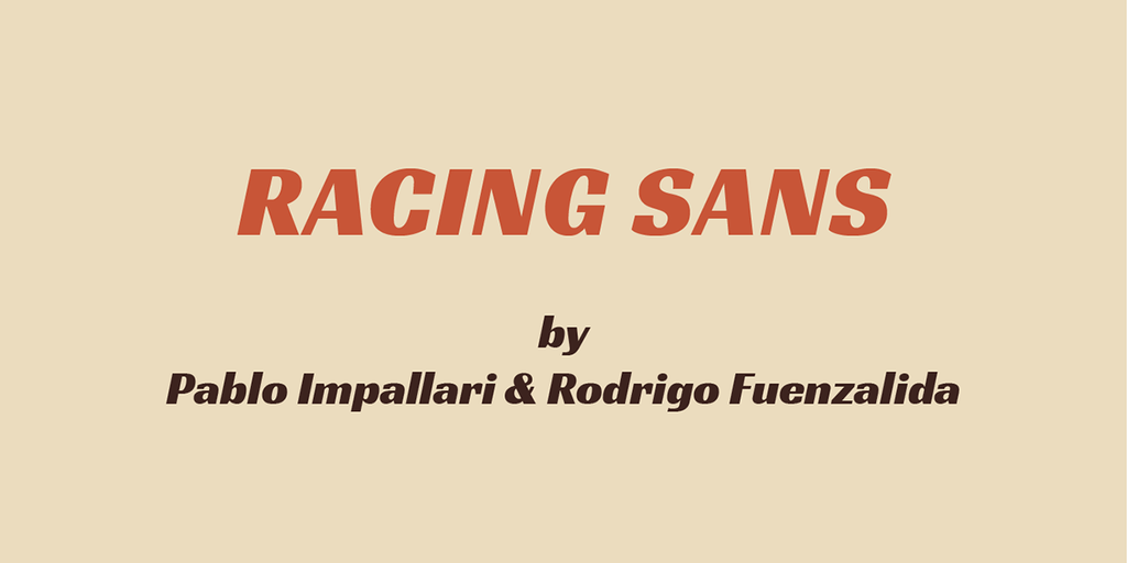 Racing Sans One illustration 1