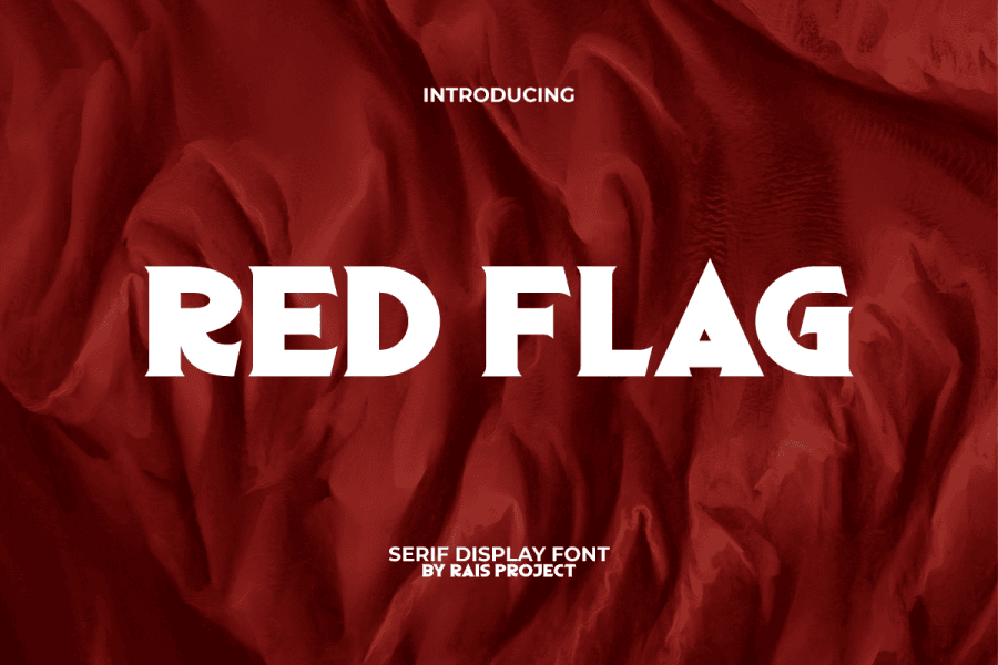 Font Red Example Red Flag Demo Font · 1001 Fonts