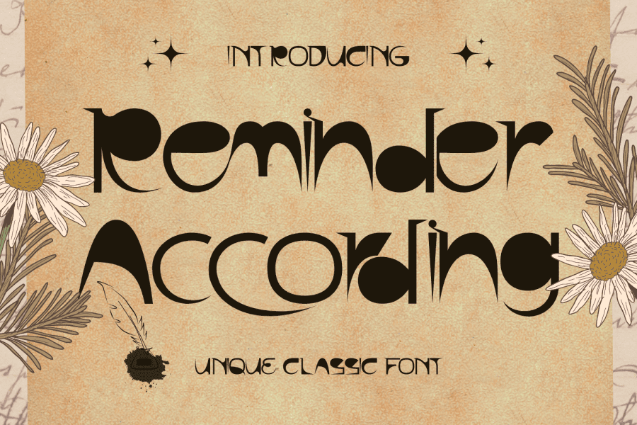 Reminder According Demo Font · 1001 Fonts