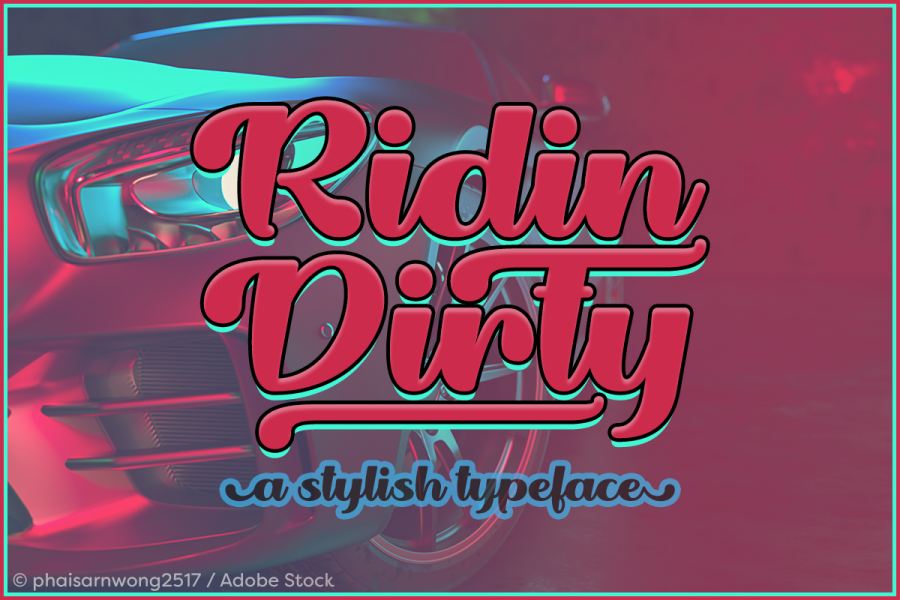 Ridin Dirty Font · 1001 Fonts