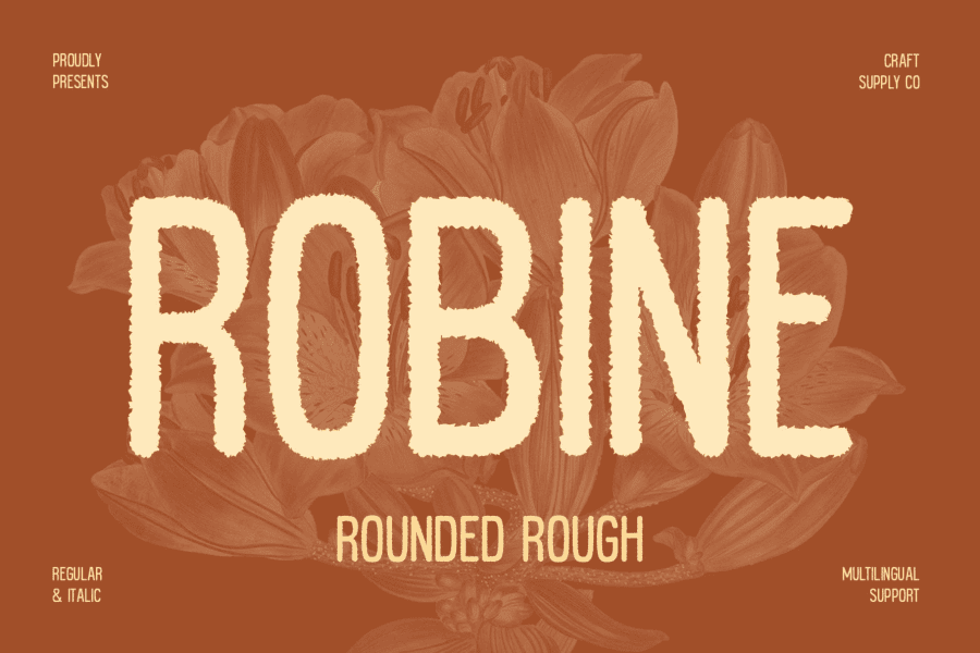 Robine Rounded Rough Demo Font · 1001 Fonts