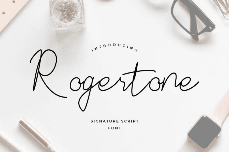 Roger In Cursive Rogertone Cursive Calligraphy Signature Font · 1001 Fonts