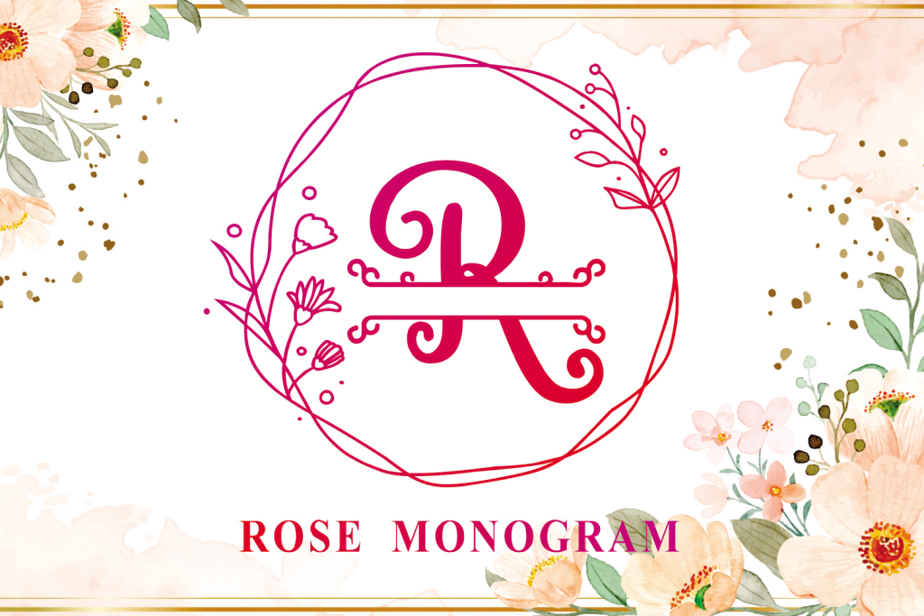 Rose Monogram illustration 2
