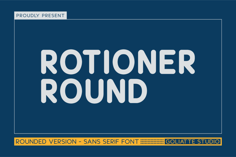 Round One Typography Rotioner Round Font · 1001 Fonts