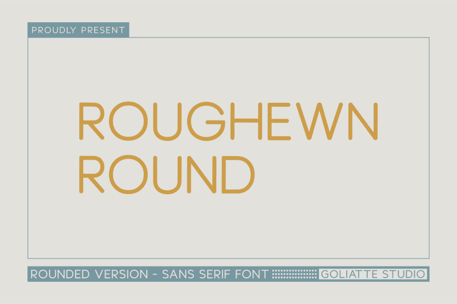 Round One Typography Roughewn Round Font · 1001 Fonts