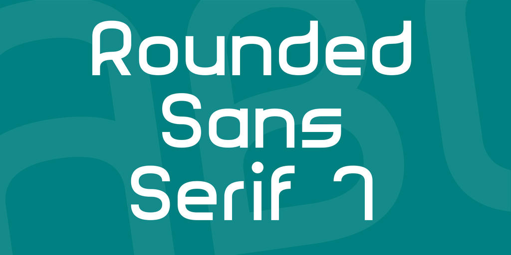 Rounded Sans Serif 7 illustration 2