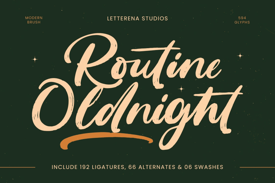 Routine Oldnight DEMO VERSION Font · 1001 Fonts