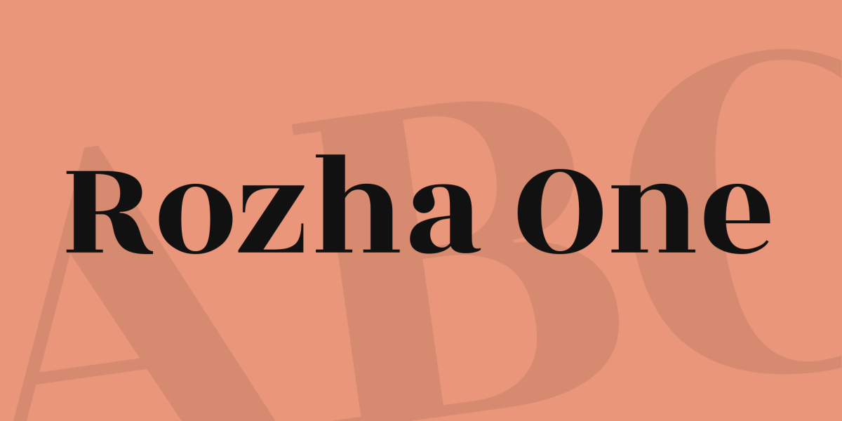 Roza Writing Rozha One Font · 1001 Fonts