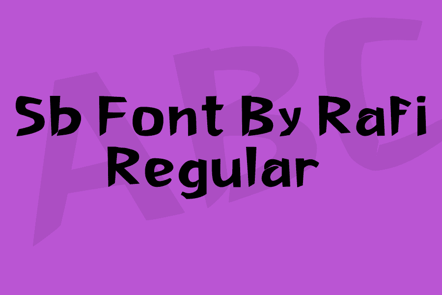 Font Rafi Sb Font By Rafi Font · 1001 Fonts
