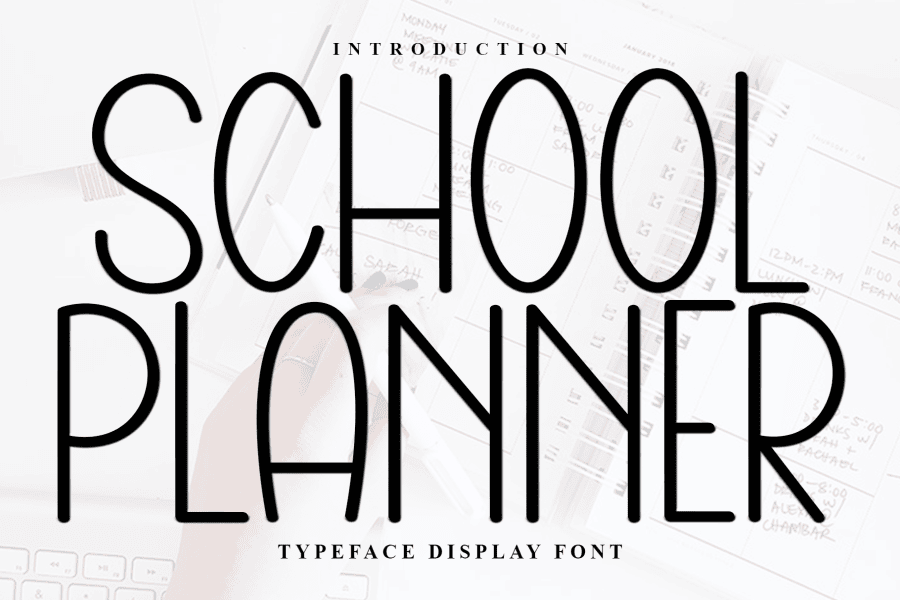 Class Program Font School Planner Font · 1001 Fonts