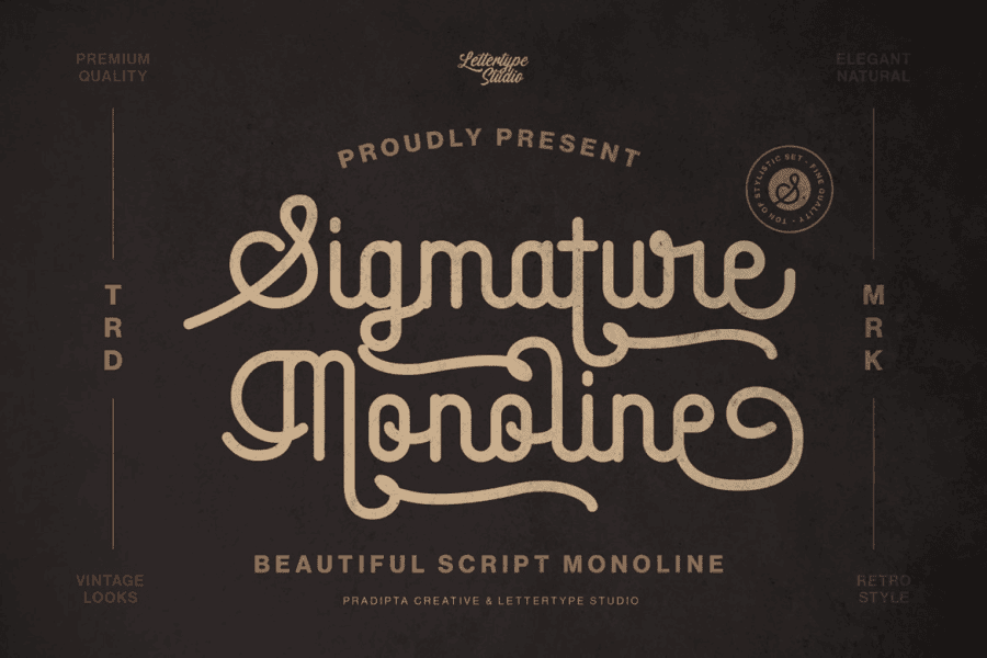 Sigmature Monoline DEMO Font · 1001 Fonts