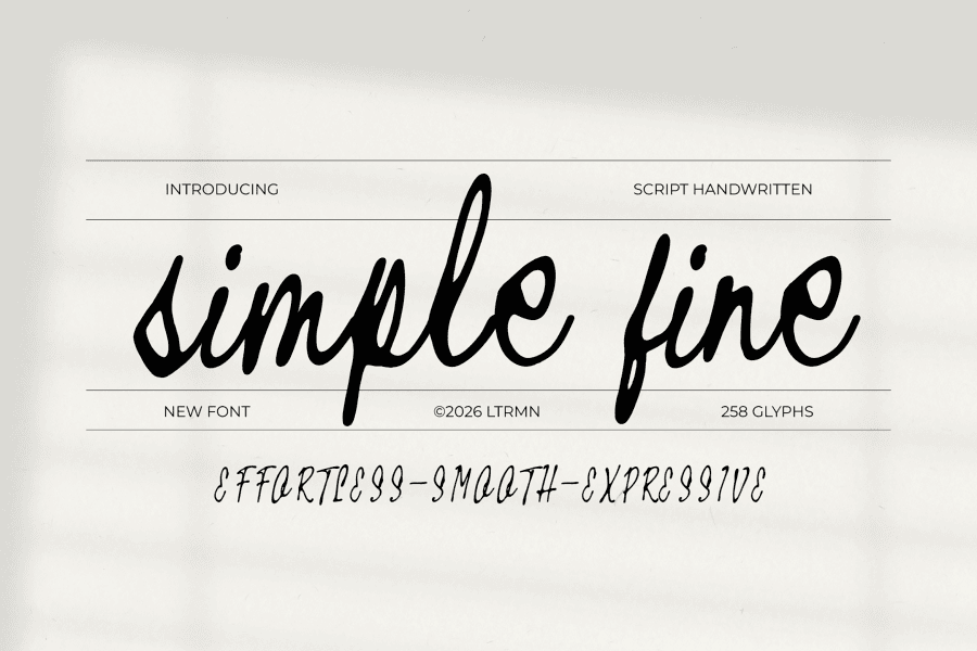 Simple Fine Demo Font · 1001 Fonts