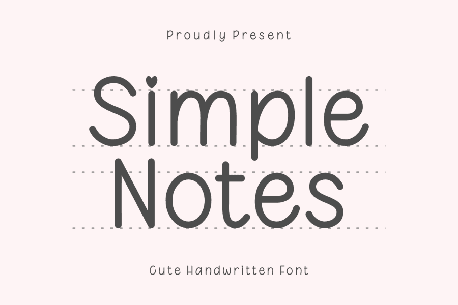 Simple Notes Font · 1001 Fonts