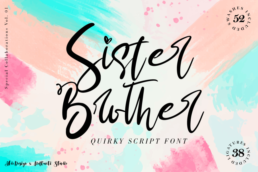 Sister & Brother Font Family · 1001 Fonts